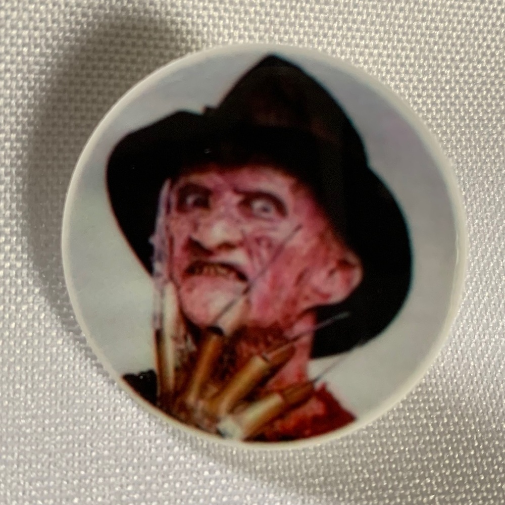 NWT. Handmade Nightmare on Elm Street Freddy Krueger pin Brooch!